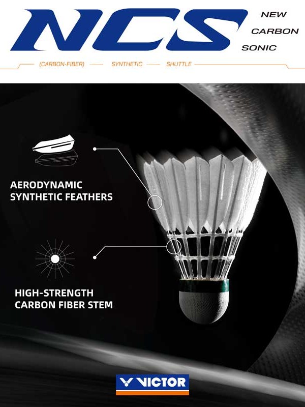 Badminton žogice Victor Carbonsonic NCS Pro - Hitrost 78