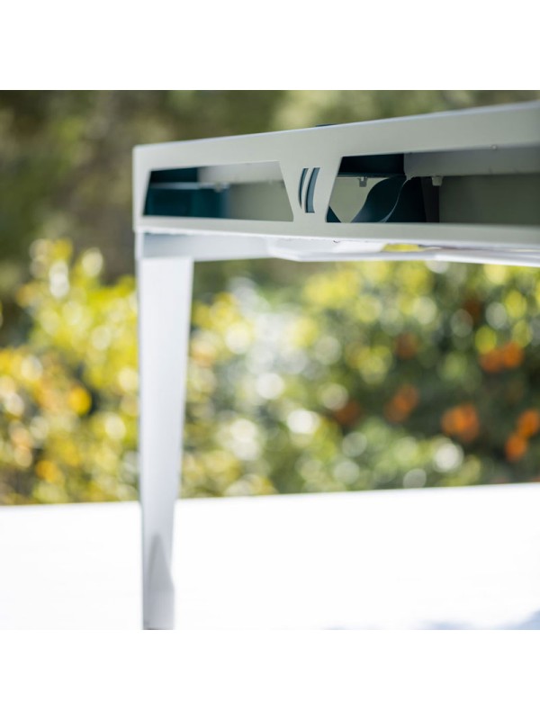 Cornilleau Hyphen biljard miza – bela z light grey podlogo