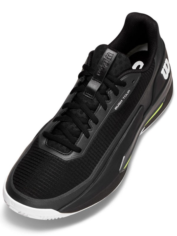 Tenis copati Wilson Rush Tour 5 Clay Black safety yellow